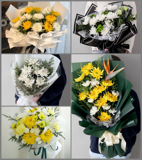 浙江省丽水青田县吴坑乡平岸村白事花束代送